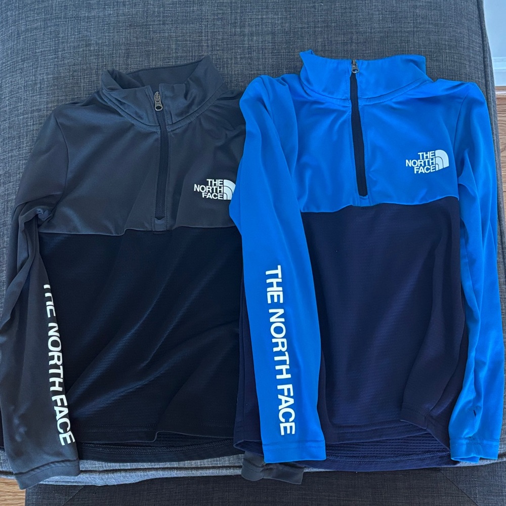 The North Face Colorblock Half-Zip Pullover  Black & Blue- 2 for the price of 1
